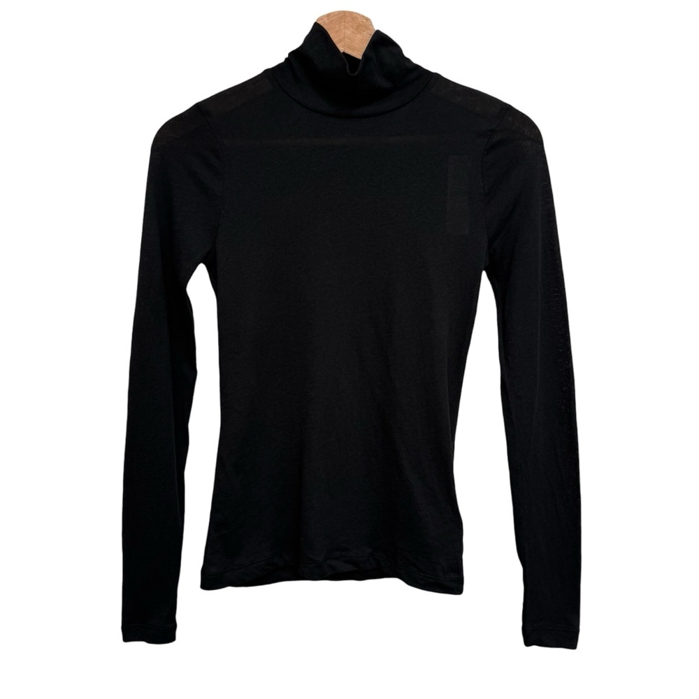 J. Crew Black Long-Sleeve Turtleneck Top